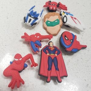 Spiderman, Superman, Superheros lot jibbitz crocs